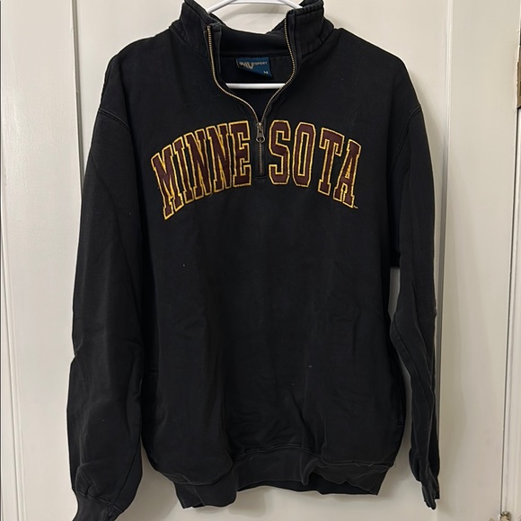 university of minnesota 1/4 zip crew neck, quarter zip, u of m - Picture 1 of 4